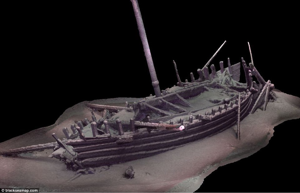 黑海底部发现60条“幽灵船” 沉睡千年仍完好无损（组图） - 1