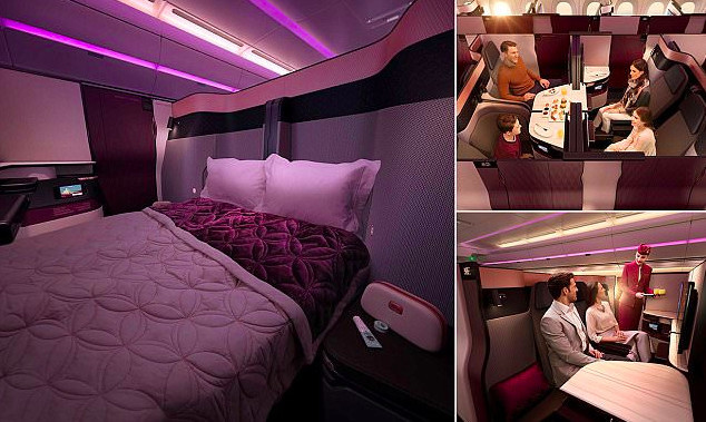 这家航空公司成首家在商务舱配置双人床（组图） - 1