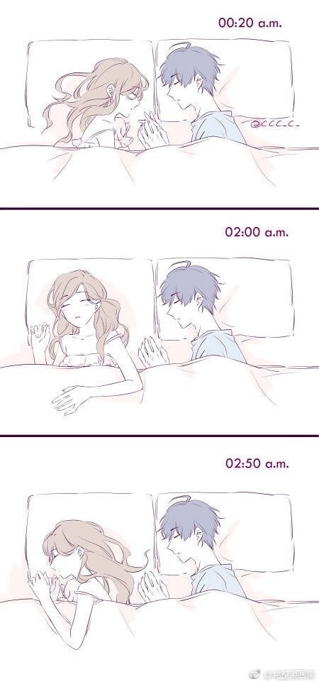 内涵漫画-女朋友睡觉抢被子怎么办,哎呀虐狗了