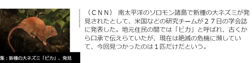 皮卡丘的亲戚？所罗门群岛发现濒临灭绝大老鼠
