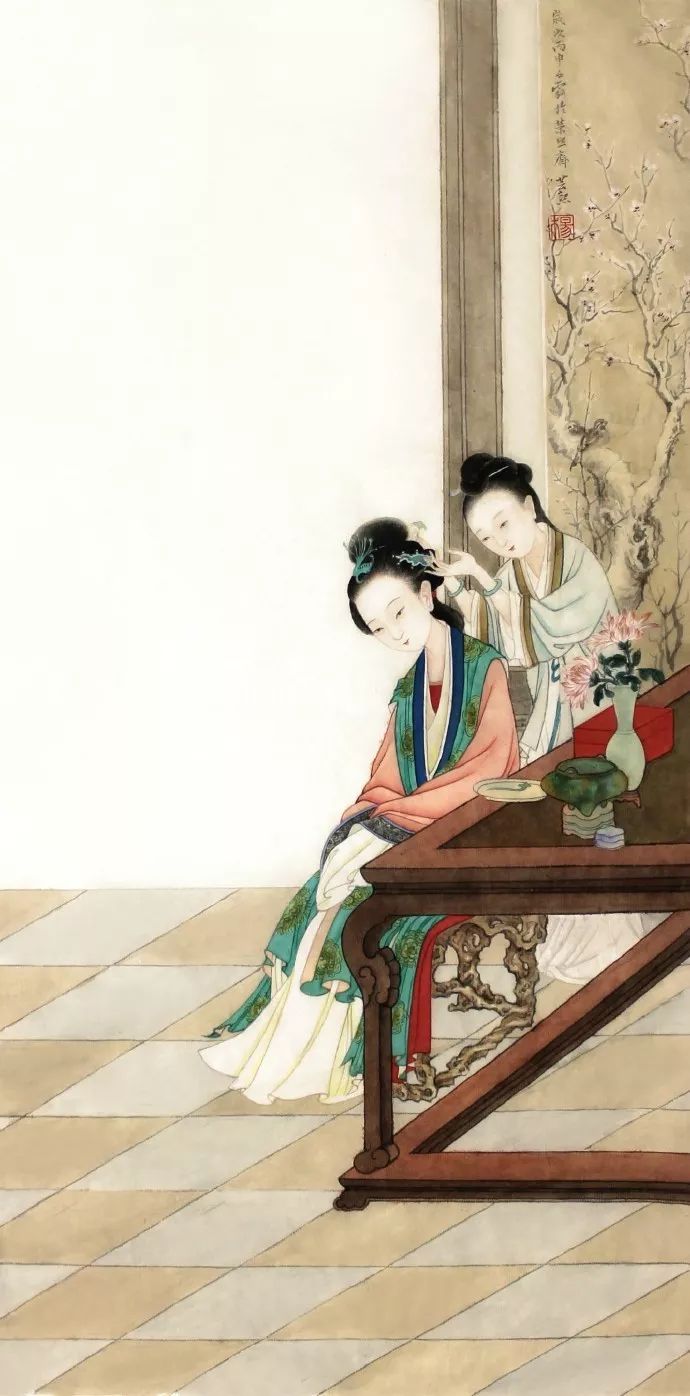 85后美女工笔画欣赏