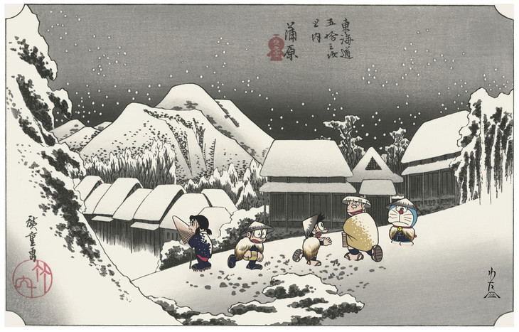 《哆啦A梦》浮世绘木版画出新作 全球限量300幅