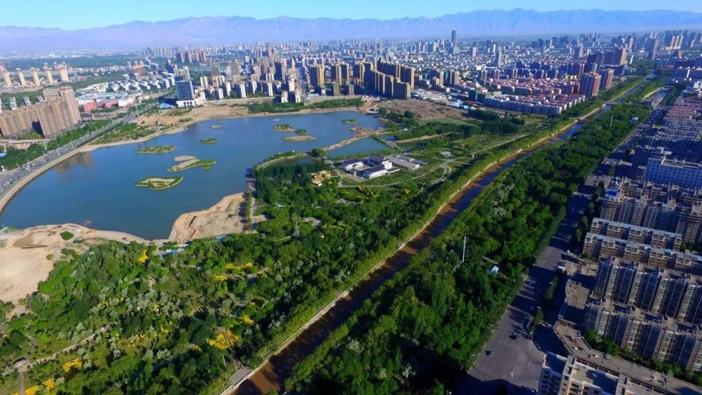 无人机鸟瞰宁夏引黄古灌区的春夏秋冬 无人机鸟瞰宁夏引黄古灌区的春夏秋冬