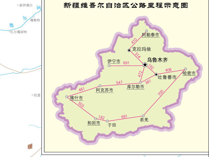 新疆维吾尔自治区地图