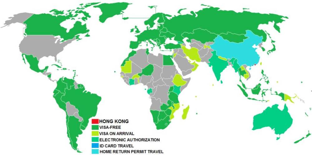 香港护照可以免签那么多国家!