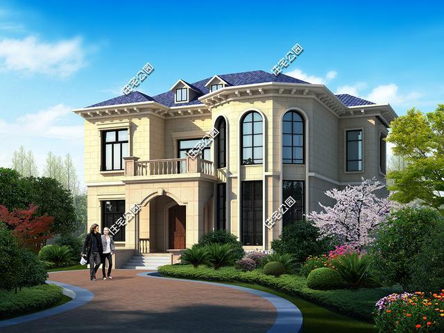 农村二层小别墅,堂屋客厅老人房都朝南,两种平