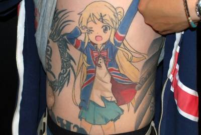 企鹅娘吐槽：你愿意把喜欢的动漫人物纹到身上吗？