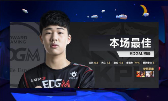 PL战报:李元芳完美操作秀出残暴五杀 EDG.M轻