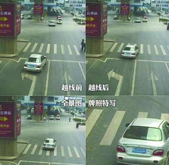 机动车礼让行人电子警察的抓拍原理是这样,不