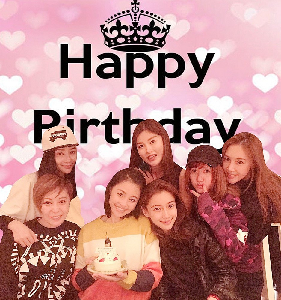 Angelababy现身为闺蜜庆生 姐妹团集体撞脸