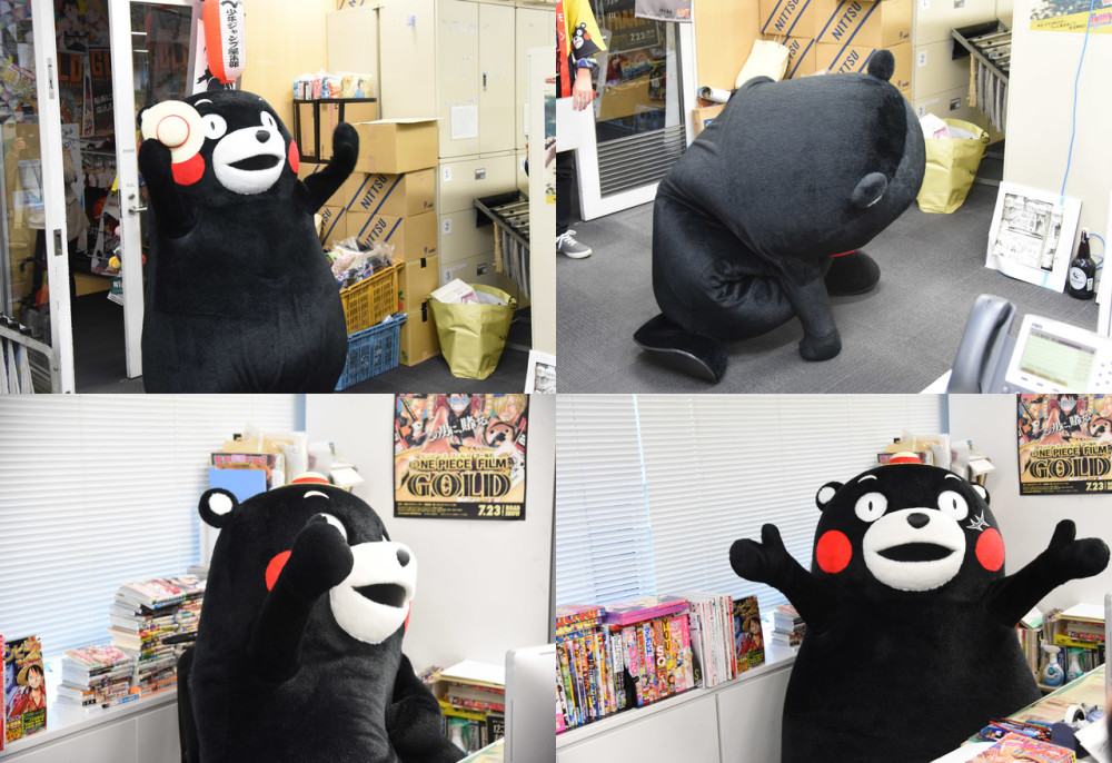 熊本熊拜访JUMP编辑部 《航海王》将继续支持熊本复兴
