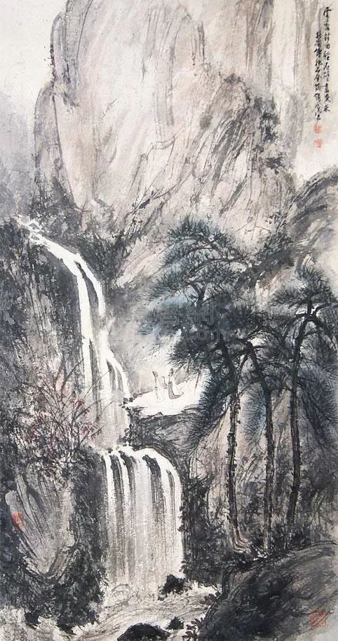 抱石,山水画,画家,水墨,笔法