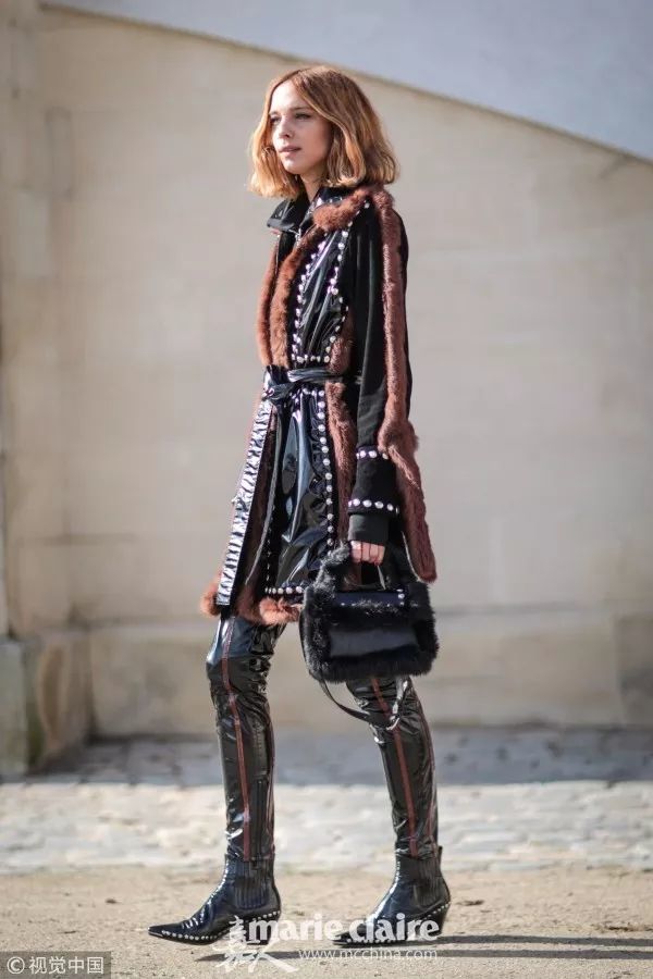 我学宋茜换了一双漆皮靴，显瘦显高显品格!