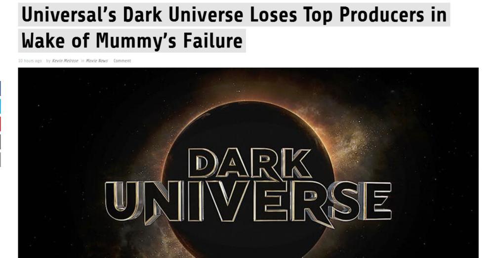 搞不下去了？环球黑暗宇宙多名编剧离职