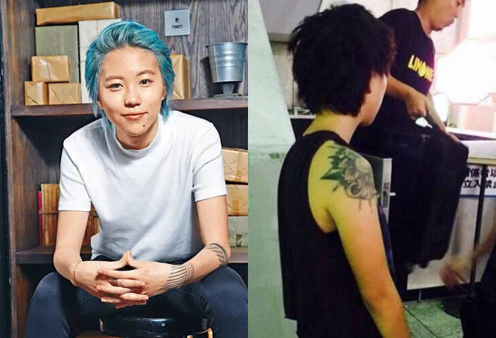 窦靖童与友人合影,胸前英文字母新纹身成谜