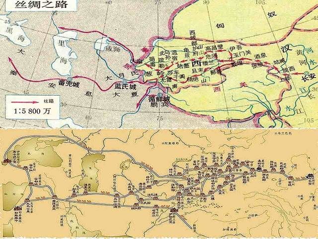 汉代丝绸之路分南北两道,分岔点在楼兰