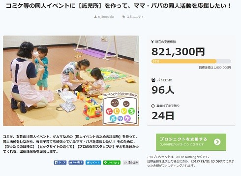 妈妈的福音 岛国开启在同人展活动设置临时幼儿园众筹