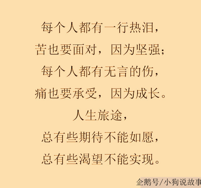 每个人都有无言的伤,痛也要承受,因为成长.