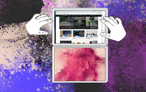 一台电脑两人用?谷歌计划打造双屏笔记本设备