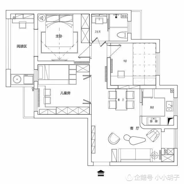 90平房子,上下铺儿童房,榻榻米连柜书桌,一房三用!