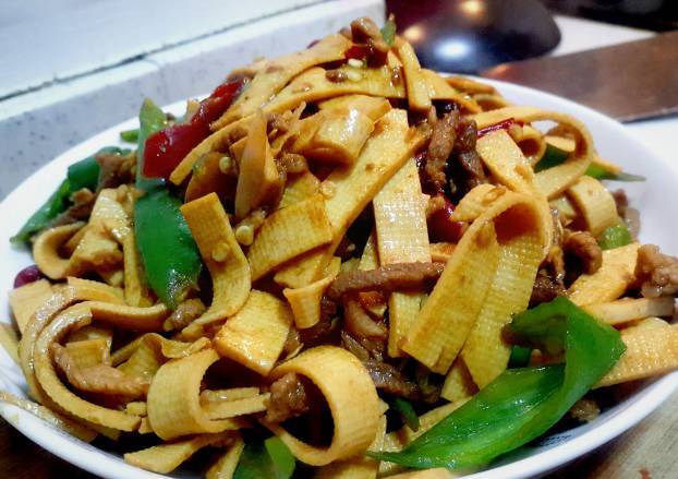 千张,千张肉丝,干辣椒