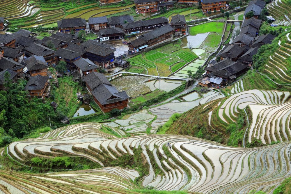 风景图集:广西桂林龙脊梯田,梯田世界之冠的自然壮美