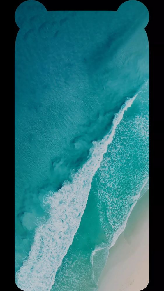 手机壁纸:iphonex专用全面屏熊猫耳刘海壁纸