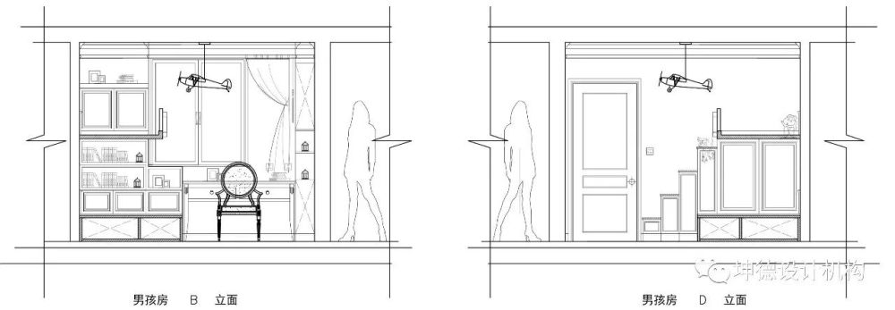 儿童房立面图