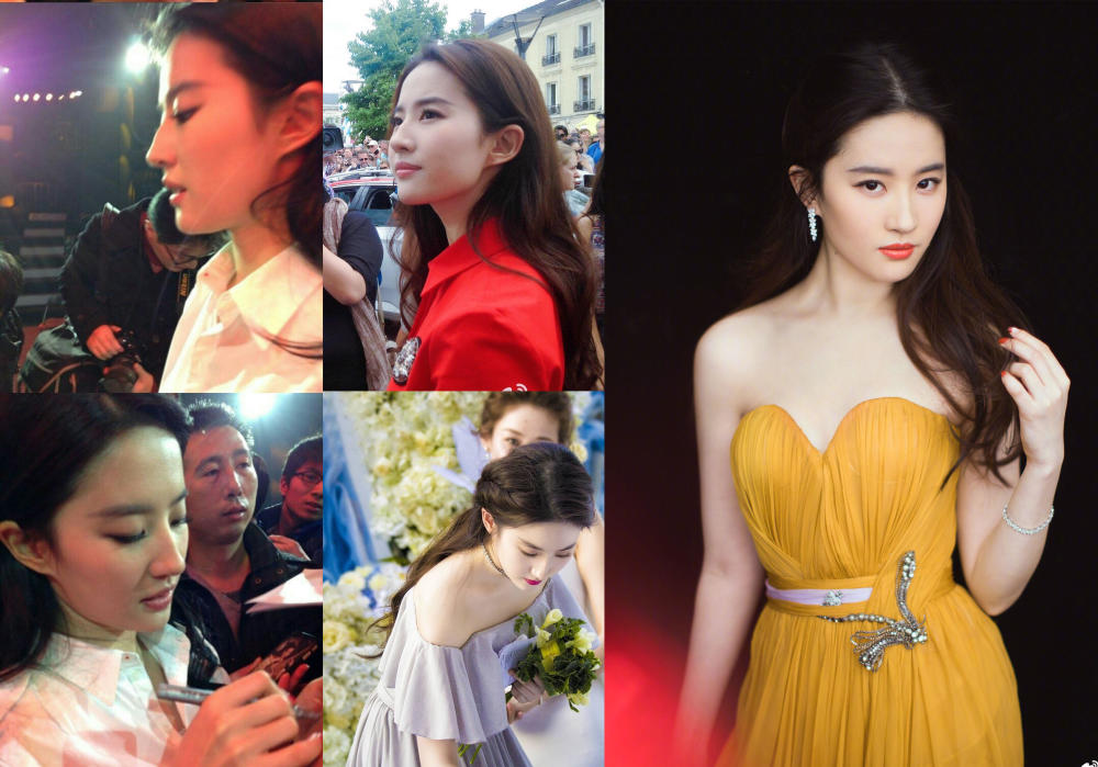 唐嫣路人抓拍图没差别,却被刘亦菲的颜值和李