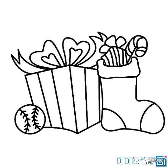 礼物盒画法_ 圣诞节礼物盒简笔画图片(2)