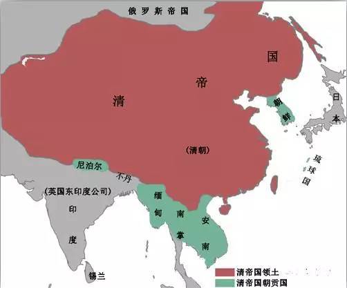 朝鲜,琉球,南掌,暹罗,尼泊尔等都曾是历史上的藩属国.