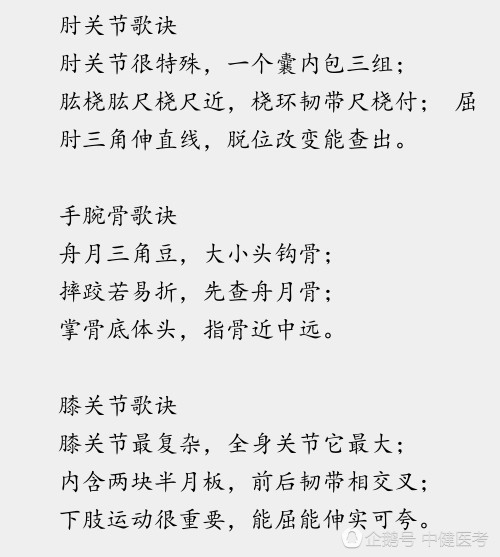 复杂的人体解剖知识怎么记忆最容易?这些口诀最好背下来!