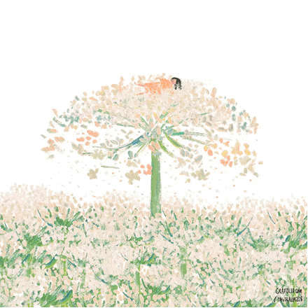 这样可爱治愈的插画 gif,谁会不喜欢啊!
