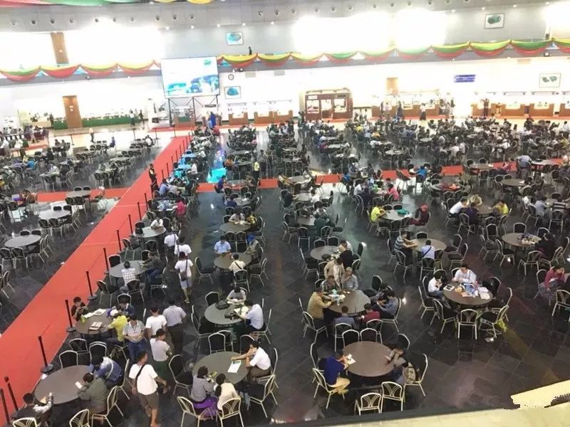 本届缅甸翡翠公盘首位网红原石200g底价720万