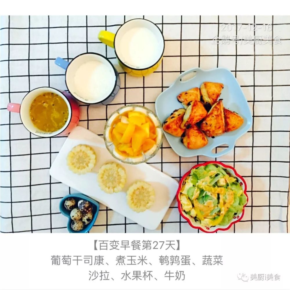 小学生30天不重样营养早餐食谱