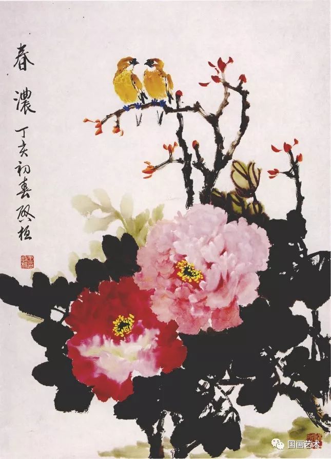 王启桓写意牡丹画法步骤与作品欣赏