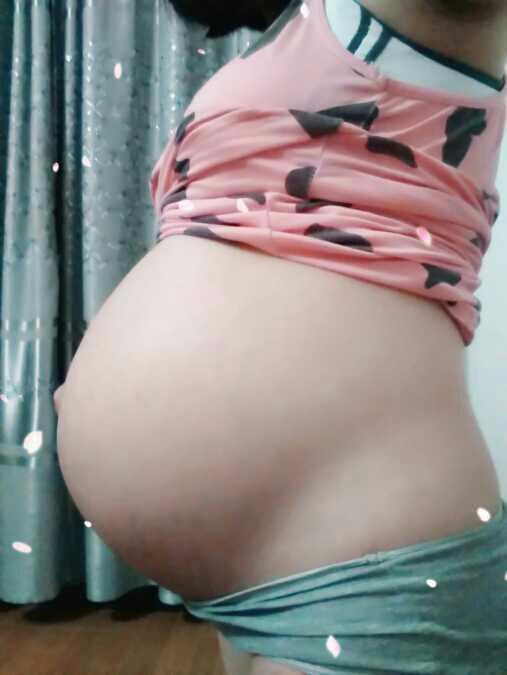 孕期侧面肚型