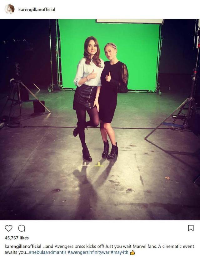 星云螳螂妹为《复联3》宣传,真人比电影里好看