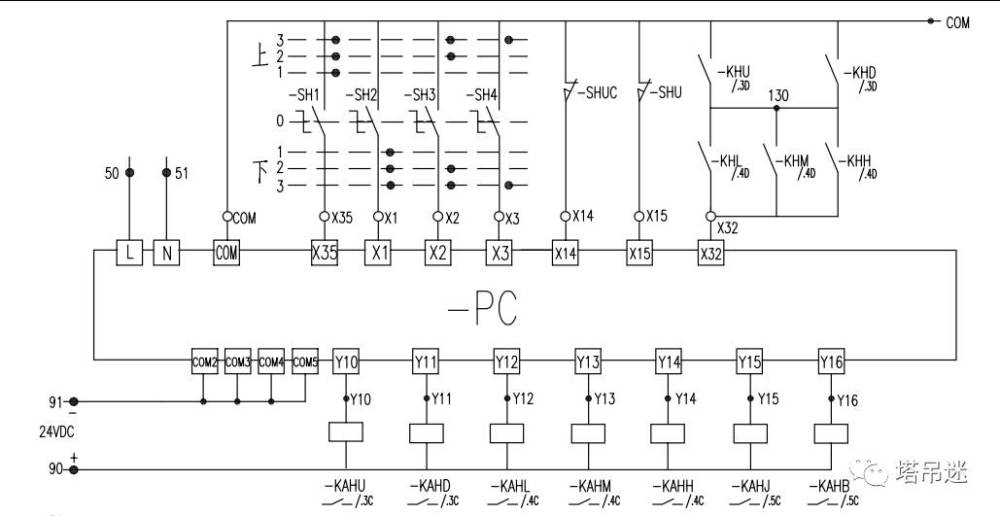 中联塔吊tc5510-6g电路原理图与维修