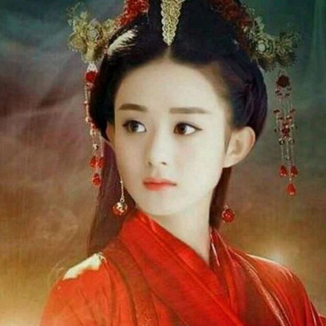 图1,赵丽颖的古装造型个个都美翻了,红色古装展现赵丽颖热情温柔的一
