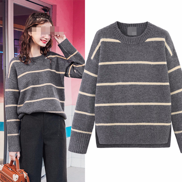 女士条纹毛衣,减龄就是这么简单