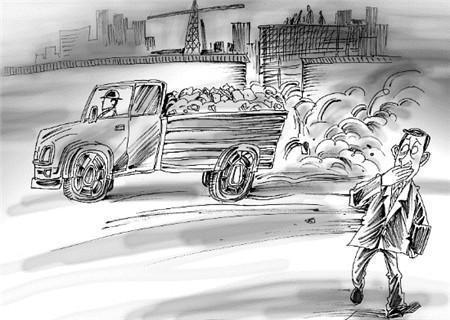 施工扬尘群众投诉,市环保局责令企业立即停工