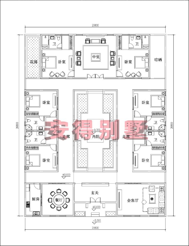 新中式传承经典之美,5款农村四合院大集合,含效果图 平面图