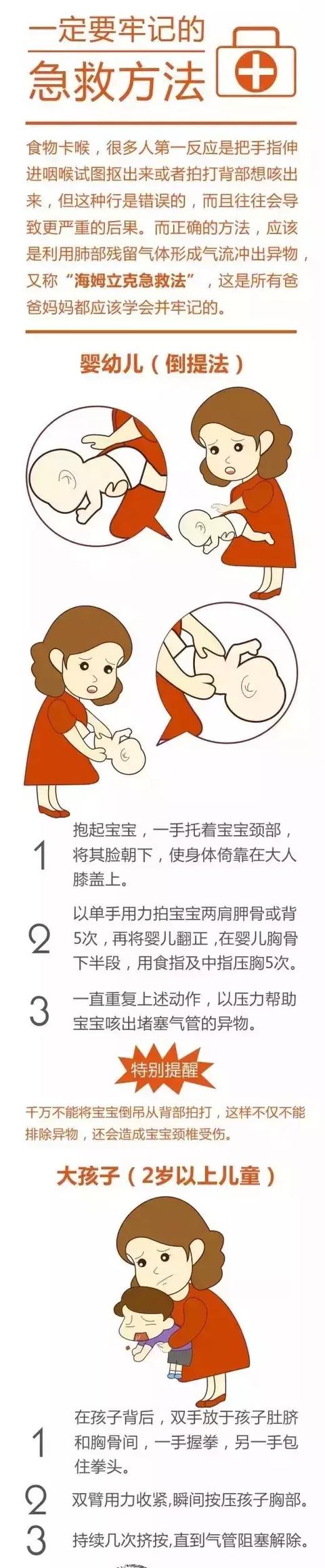 先看看婴儿的海姆立克急救法 一,背部拍击