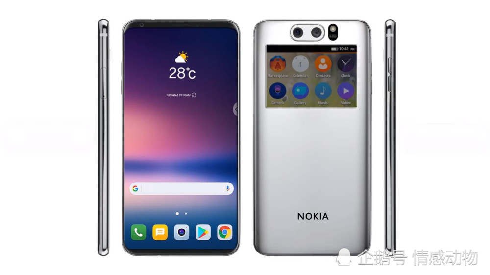 诺基亚双屏手机概念图首曝 5.7寸主屏3.5寸副屏