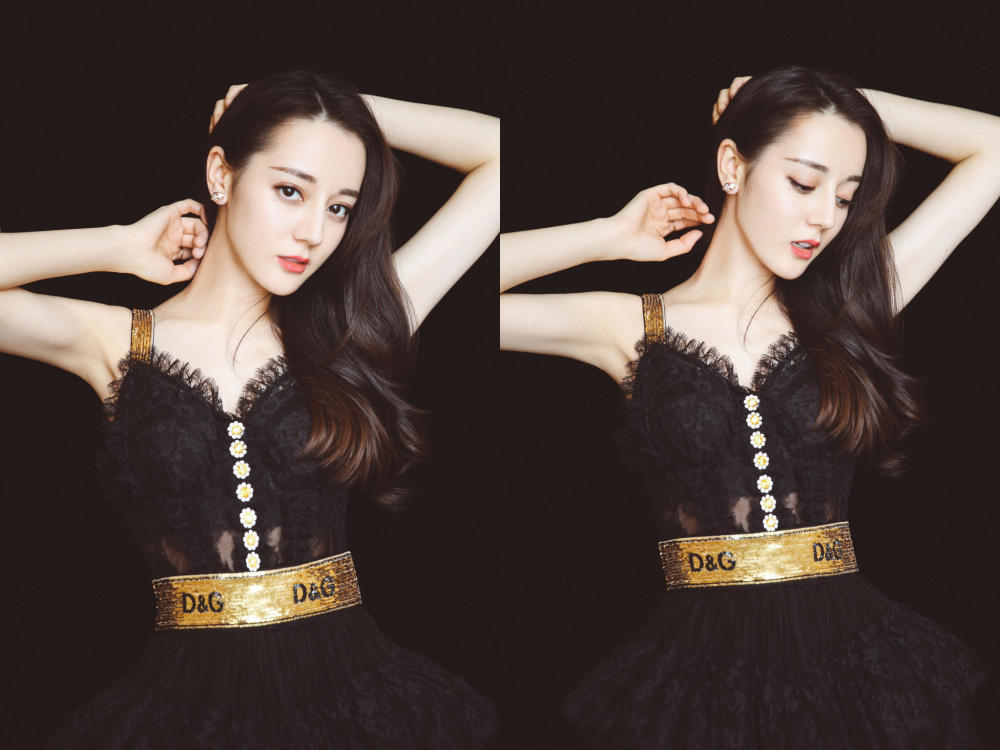 迪丽热巴和关晓彤同框撞衫连衣裙,网友:假美人