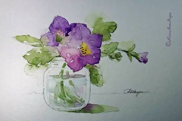 简单,好看,易临摹的水彩小画