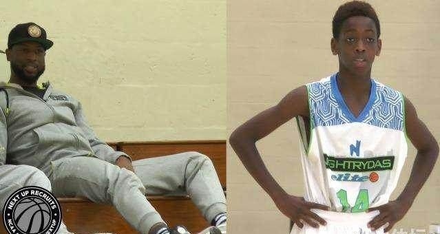 韦德的儿子15岁能大风车暴扣!詹姆斯之子偶像