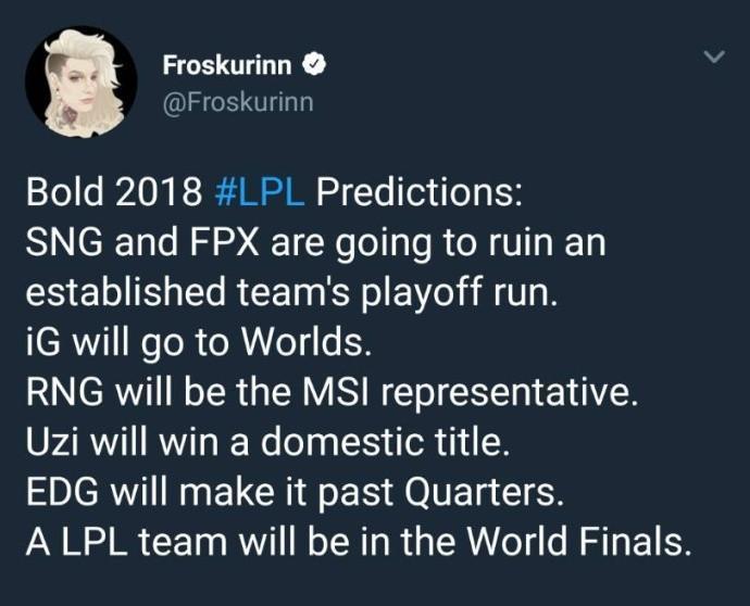 英文解说青蛙预测LPL:EDG、RNG、IG将去世