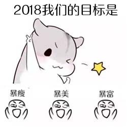 2018年来了,先定一个小目标吧!仓鼠斗图表情包